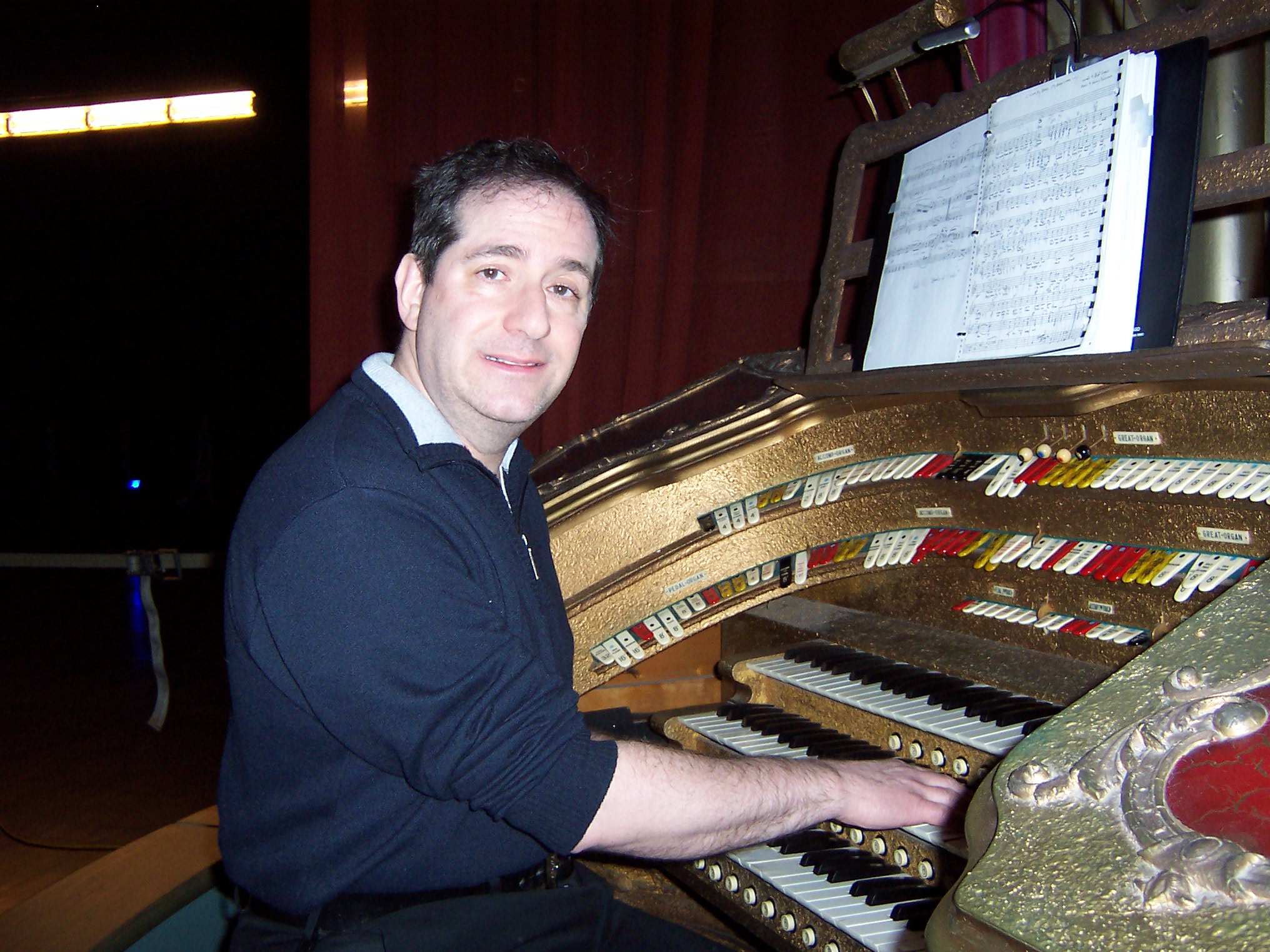 Dave at the organ